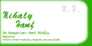mihaly hanf business card